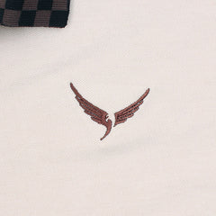 Cotton Eagle Premium Check Collar Polo Shirt (Stone)