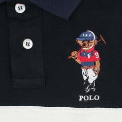 RL Kids Premium Paneled Bear Polo Shirt (Black)