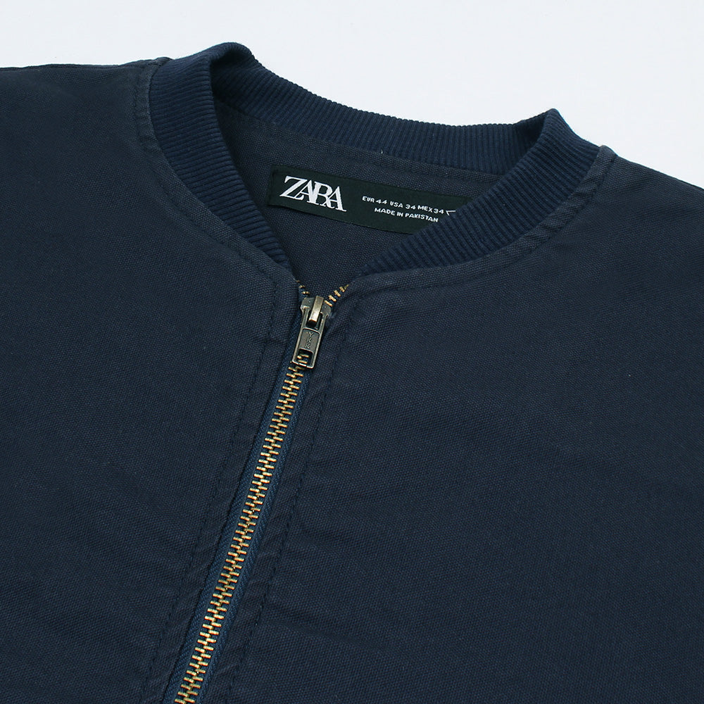 Z.A.R.A Premium Cotton Twill Jacket (Navy Blue)