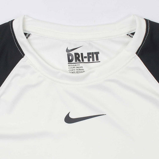 NKE Imported Mesh Shoulder Dri Fit T-Shirt (White & Black)