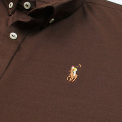 RL IMPORTED MEN'S OXFORD BUTTON CASUAL SHIRT (BROWN)