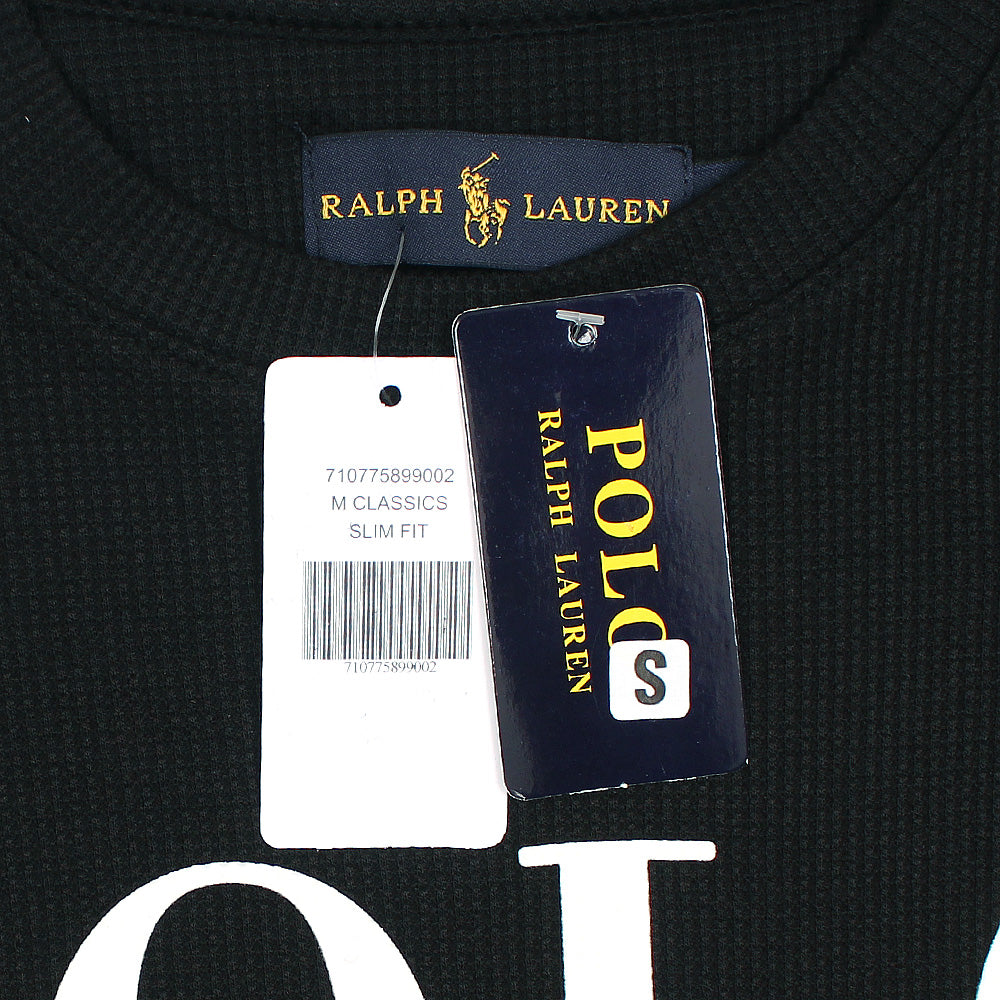 RL PREMIUM OVERSIZED WAFFLE LOGO PONY T-SHIRT (BLACK)