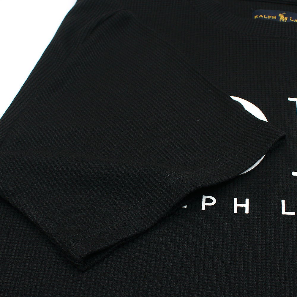 RL PREMIUM OVERSIZED WAFFLE LOGO PONY T-SHIRT (BLACK)