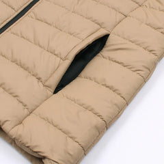 RL  Full Sleeves Small Pony Puffer Jacket (Khaaki)