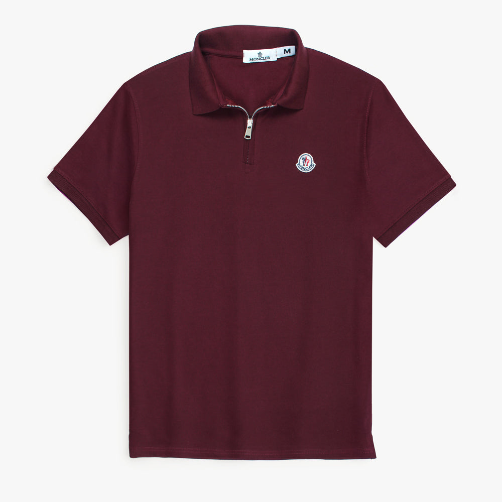 MNCLR Premium Zip Up Polo shirt (Maroon)