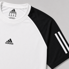 ADDAS MESH SHOULDER DRI FIT T-SHIRT (WHITE)