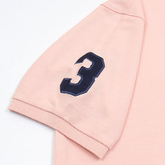 RL Premium 3 Horse Pique Cotton Polo Shirt (Pink)