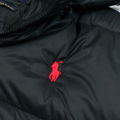 RL PREMIUM MEN DOWN HOODED PUFFER JACKET (BLACK)