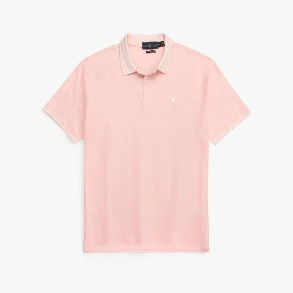 RL PREMIUM S/P JACQUARD COLLAR POLO (PINK)