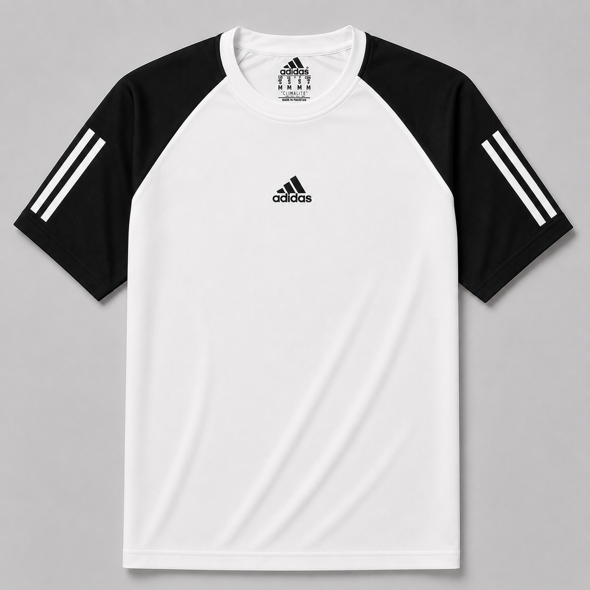 ADDAS MESH SHOULDER DRI FIT T-SHIRT (WHITE)