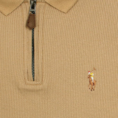 RL PREMIUM MEN'S MULTI ZIPPER POLO SHIRT (KHAKI)