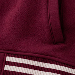 RL PREMIUM S/P COTTON FLEECE BASEBALL JACKET (MAROON)