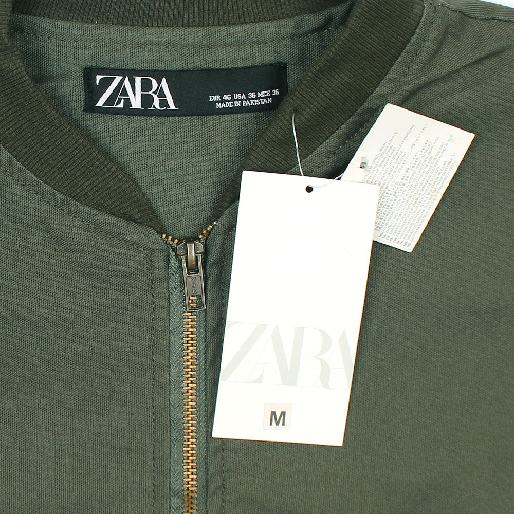 Z.A.R.A Premium Cotton Twill Jacket (Olive Green)