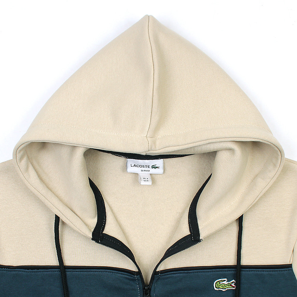 LCSTE Imported Cotton Fleece Zipper Hoodie (Stone&Teal)