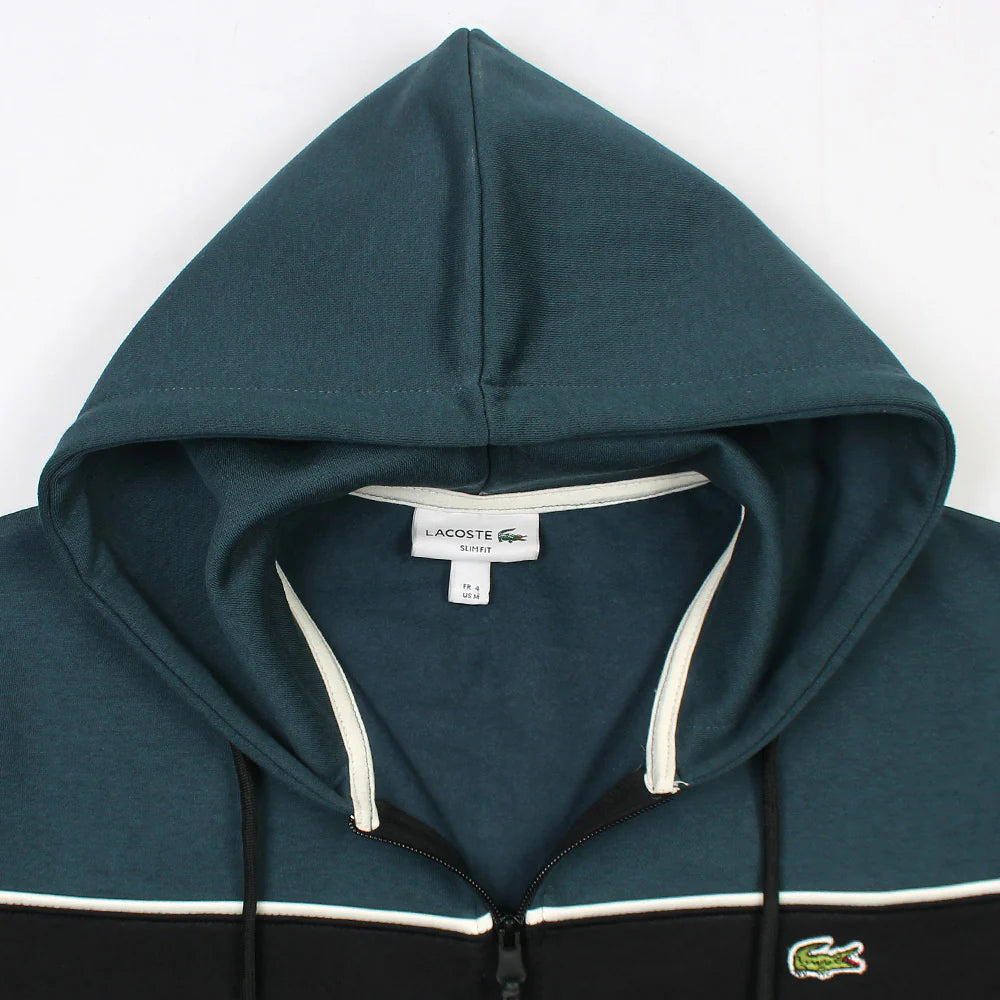 LCSTE Imported Cotton Fleece Zipper Hoodie (Teal&Black)