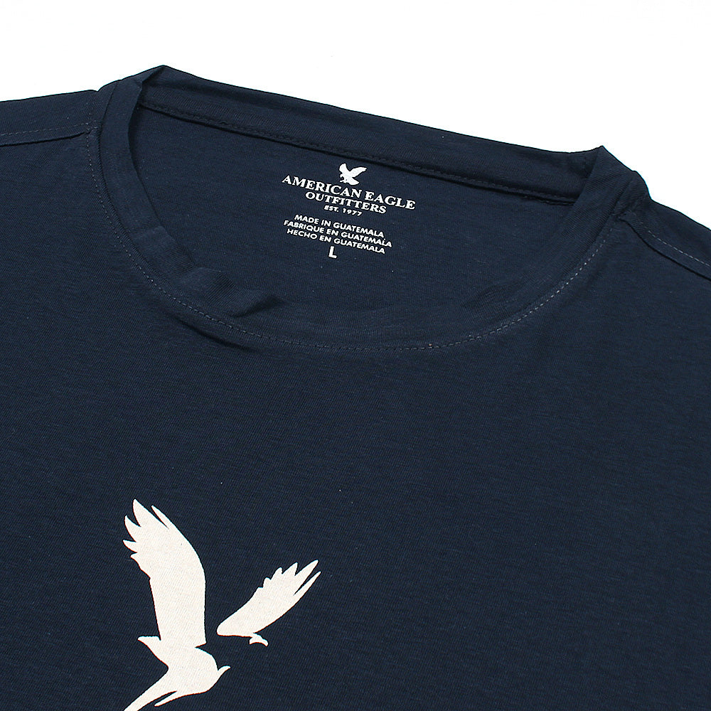 Amrcn Eagle Premium S/L Cotton T-Shirt (Navy Blue)