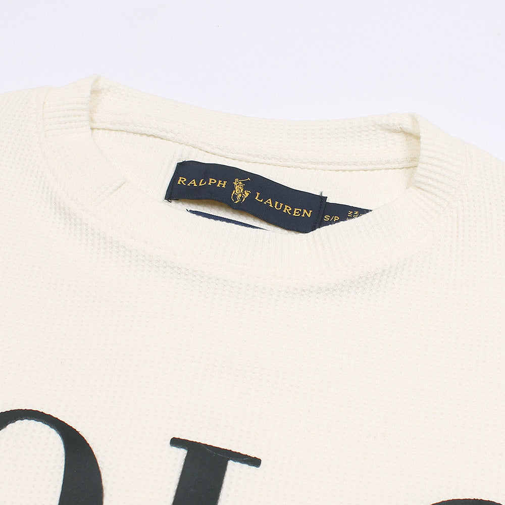 RL PREMIUM OVERSIZED WAFFLE LOGO PONY T-SHIRT (OFF-WHITE)