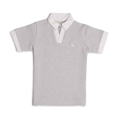 RL PREMIUM KIDS V NECK POLO SHIRT (STONE)
