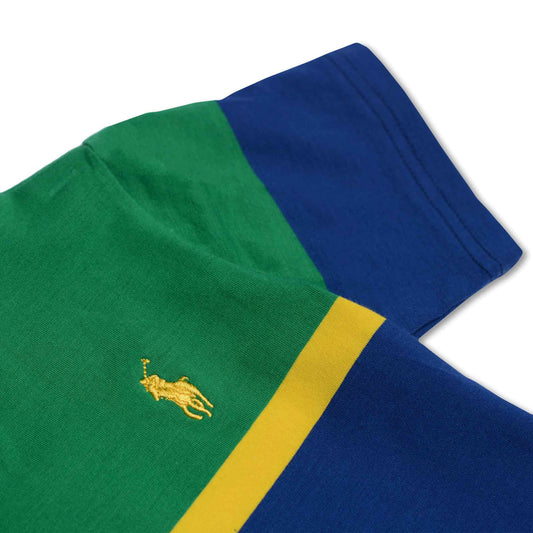 RL KIDS T SHIRT SMALL PONY (GREEN/ROYAL)