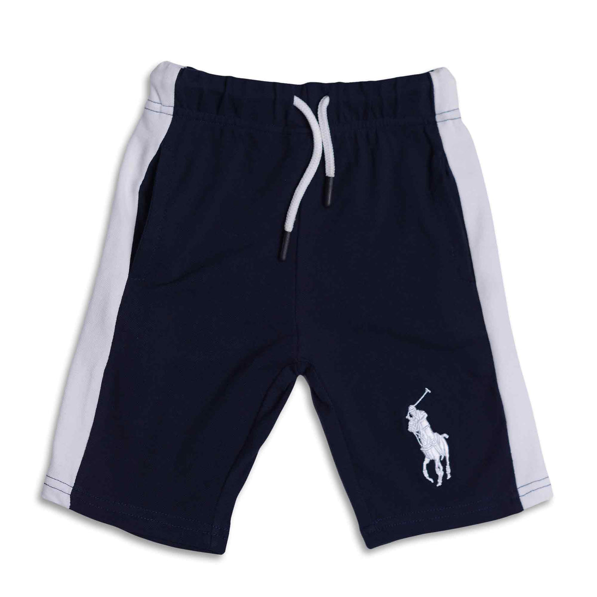 RL PREMIUM KIDS PANEL SHORT (WHITE&NAVY)