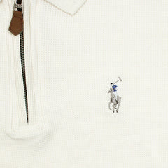 RL PREMIUM MEN'S MULTI ZIPPER POLO SHIRT (OFF-WHITE)