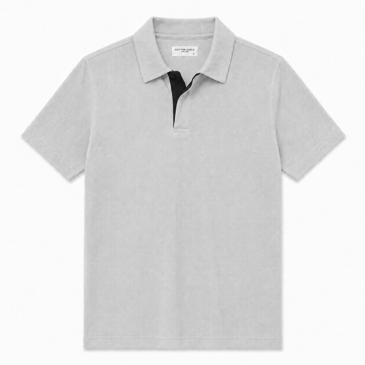 COTTON EAGLE PRESTIGE KNIT POLO SHIRT (ASH GREY)