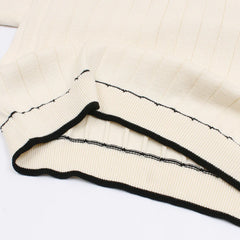 Z.A.R.A PREMIUM ESPRESSO CABEL-KNIT POLO SHIRT (OFF-WHITE)