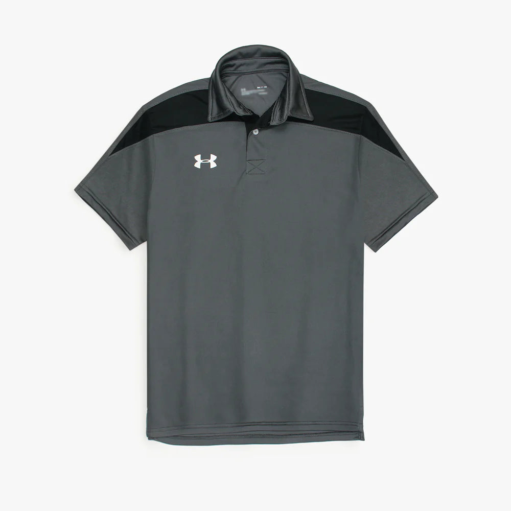 UA PREMIUM MEN'S DRI FIT CLUTH POLO (GREY)