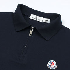 MNCLR Premium Zip Up Polo shirt (Navy Blue)