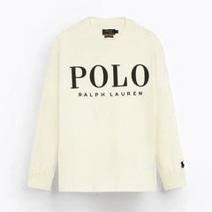 RL PREMIUM THERMAL COTTON IVORY LOGO SWEATSHIRT (OFF-WHITE)