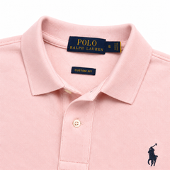 RL SMALL PONY PIQUE COTTON POLO SHIRT (POWDER PINK)