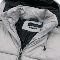 RL PREMIUM MEN DOWN HOODED PUFFER JACKET (GREY)