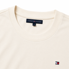 TOMMY SIGNATURE TIPPED T-SHIRT (OFF-WHITE)