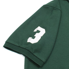 RL Premium 3 Horse Pique Cotton Polo Shirt (Dark Green)