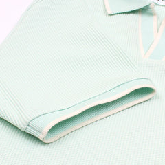 ZR PREMIUM MEN'S V NECK POLO SHIRT (SEA GREEN)