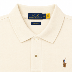 RL SMALL PONY MULTI HORSE COTTON PIQUE POLO SHIRT (CREAM)