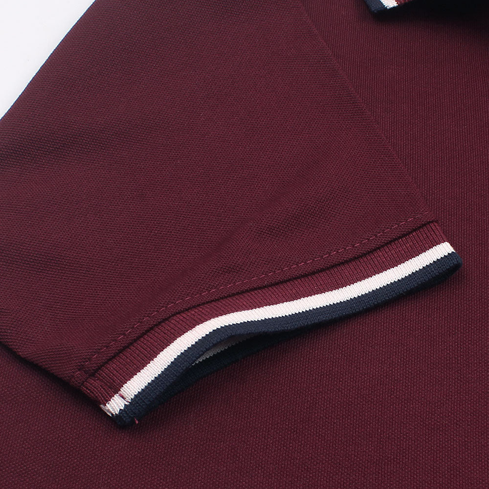 RL Premium 3 Horse Tipping Colar Polo Shirt (Maroon)