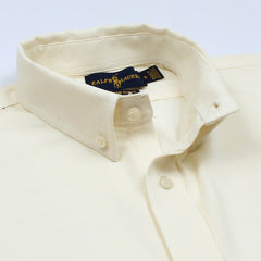 RL IMPORTED MEN'S OXFORD BUTTON CASUAL SHIRT (OFF-WHITE)