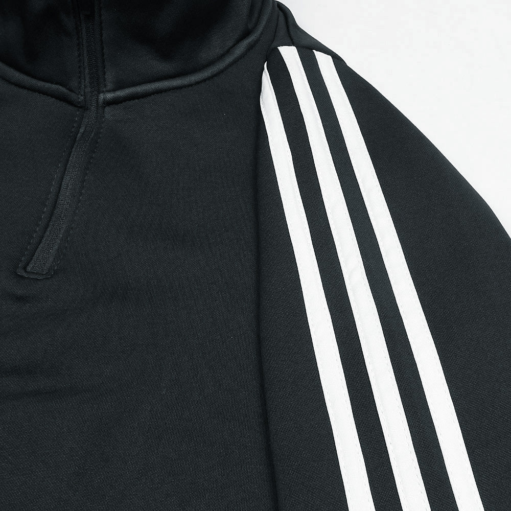 ADDAS Imported Tiro Piping Quarter Zip Tracksuit (Black)