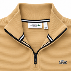 LCST12 IMPORTED OTTOMAN MOCKNECK ZIP-UP (MUSTARD)
