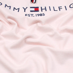TOMMY PREMIUM SELF EMB ZIP-UP POLO SHIRT (PINK)