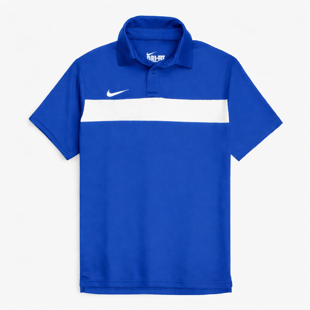 NKE PREMIUM MESH DRI-FIT PANALED POLO SHIRT (ROYAL BLUE)