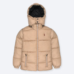RL PREMIUM MEN DOWN HOODED PUFFER JACKET (KHAAKI)