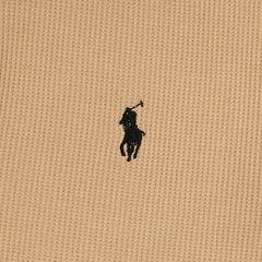 RL PREMIUM MEN'S V NECK BORDER POLO SHIRT (KHAKI)