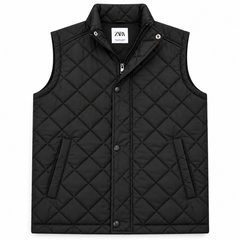 ZR12 PREMIUM DIAMOND QUILT PUFFER JACKET (BLACK)
