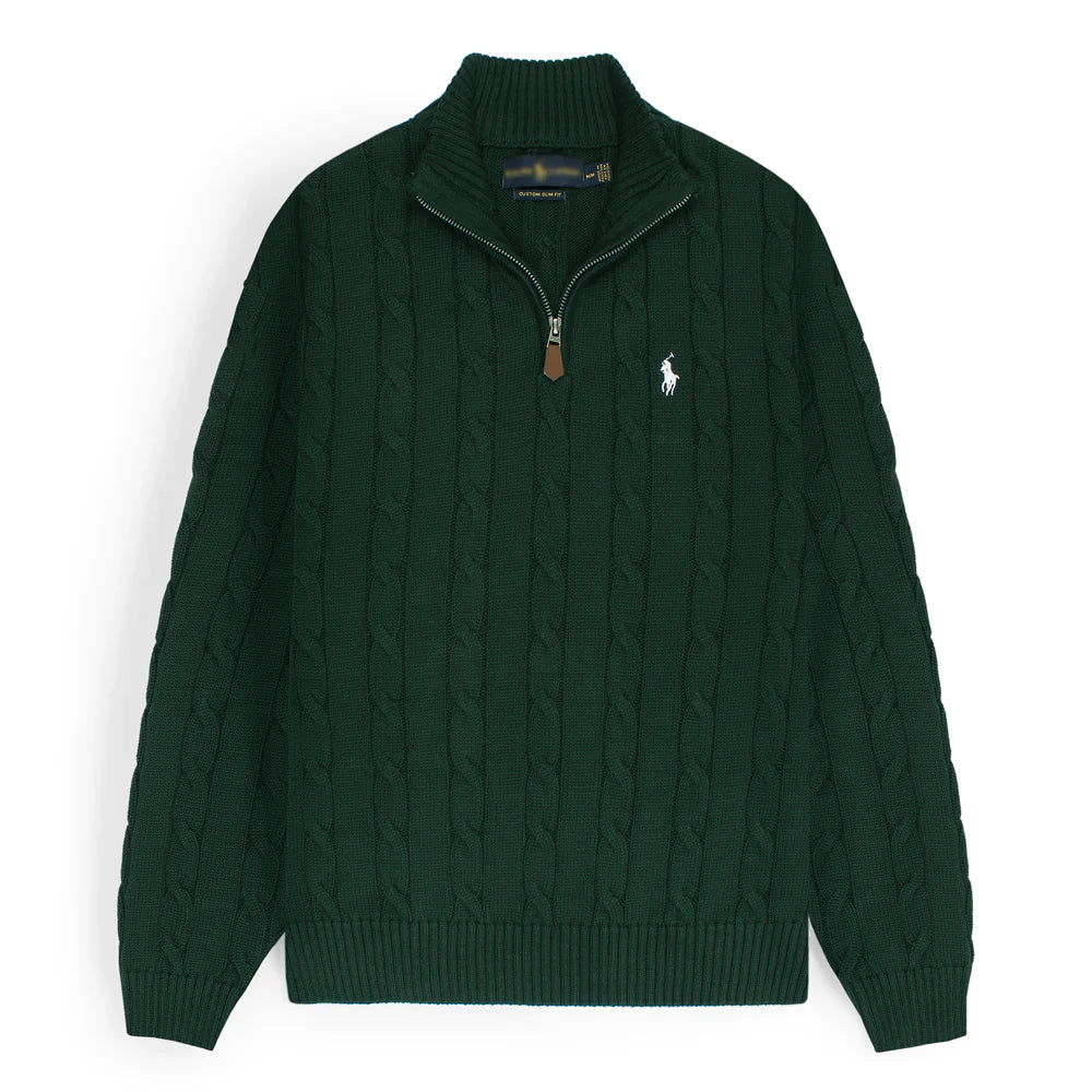 RL Cable Knit Sweater (GREEN)