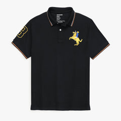 GRDNO Premium Napoleon Cow Boy Polo Shirt Black