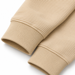 LCST12 IMPORTED OTTOMAN MOCKNECK ZIP-UP (BEIGE)