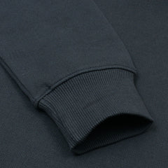 RL Imported Pique Cotton Fleece Zip-up Mockneck (Navy Blue)