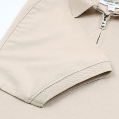 LCSTE Premium Zip Up Polo shirt (Stone)